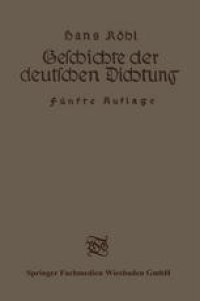 cover of the book Geschichte der deutschen Dichtung