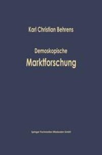 cover of the book Demoskopische Marktforschung