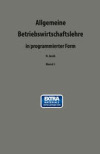 cover of the book Allgemeine Betriebswirtschaftslehre in programmierter Form