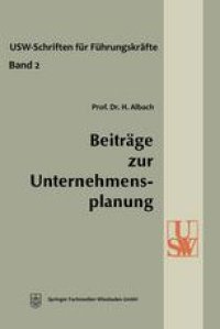 cover of the book Beiträge zur Unternehmensplanung