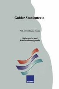 cover of the book Sachenrecht und Kreditsicherungsrecht