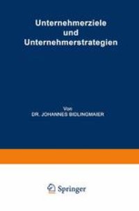 cover of the book Unternehmerziele und Unternehmerstrategien