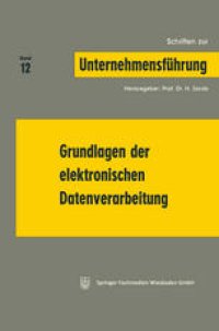 cover of the book Grundlagen der elektronischen Datenverarbeitung