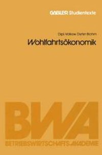 cover of the book Wohlfahrtsökonomik