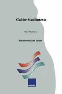 cover of the book Rentenrechtliche Zeiten