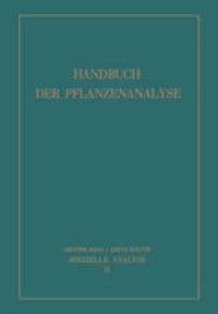 cover of the book Spezielle Analyse: Organische Stoffe II