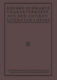 cover of the book Charakterköpfe aus der Antiken Literatur: Erste Reihe