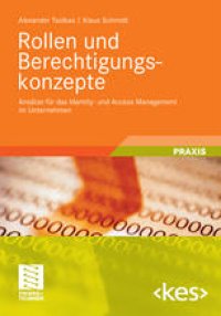 cover of the book Rollen und Berechtigungskonzepte: Ansätze für das Identity- und Access Management im Unternehmen