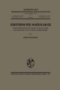 cover of the book Empirische Soziologie: Der Wissenschaftliche Gehalt der Geschichte und Nationalökonomie