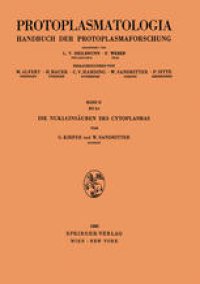 cover of the book Die Nukleinsäuren des Cytoplasmas