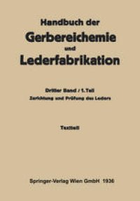 cover of the book Zurichtung und Prüfung des Leders