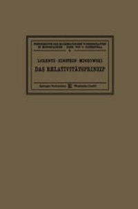 cover of the book Das Relativitätsprinzip: Eine Sammlung von Abhandlungen