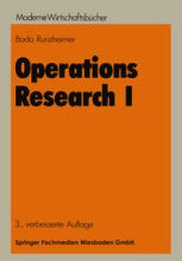 cover of the book Operations Research I: Lineare Planungsrechnung und Netzplantechnik