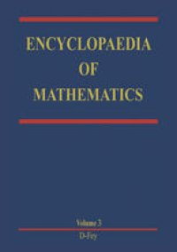 cover of the book Encyclopaedia of Mathematics: Volume 3