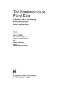 cover of the book The Econometrics of Panel Data: A Handbook of the Theory with Applications