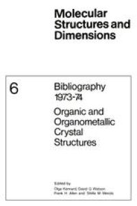 cover of the book Bibliography 1973–74 Organic and Organometallic Crystal Structures