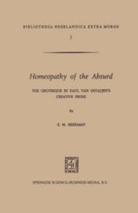 cover of the book Homeopathy of the Absurd: The Grotesque in Paul van Ostaijen’s Creative Prose