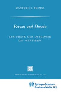 cover of the book Person und Dasein: Zur Frage der Ontologie des Wertseins