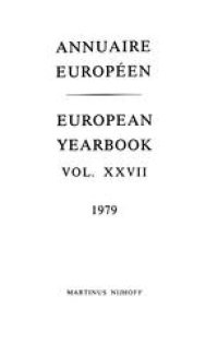 cover of the book Annuaire Europeen / European Yearbook: Vol. XXVII