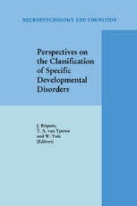 cover of the book Perspectives on the Classification of Specific Developmental Disorders