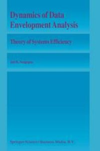 cover of the book Dynamics of Data Envelopment Analysis: Theory of Systems Efficiency