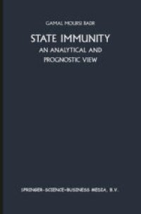 cover of the book State Immunity: An Analytical and Prognostic View