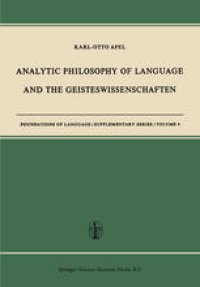 cover of the book Analytic Philosophy of Language and the Geisteswissenschaften