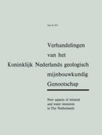 cover of the book New aspects of mineral and water resources in The Netherlands