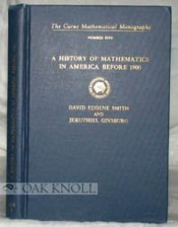 cover of the book A history of mathematics in America before 1900