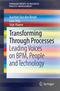 cover of the book Transforming Through Processes: Leading Voices on BPM, People and Technology