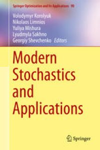 cover of the book Modern Stochastics and Applications