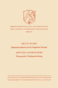 cover of the book Gesamtdeutschland und die Integration Europas / Ökonomische Verhaltensforschung