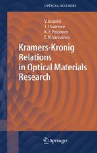 cover of the book Kramers-Kronig Relations in Optical Materials Research