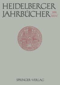 cover of the book Heidelberger Jahrbücher