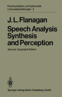 cover of the book Speech Analysis Synthesis and Perception