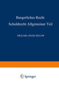 cover of the book Bürgerliches Recht Schuldrecht, Allgemeiner Teil