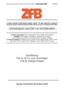 cover of the book Von der Gründung bis zur Insolvenz Erfahrungen von Start-Up-Unternehmen