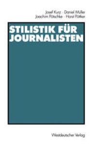 cover of the book Stilistik für Journalisten