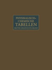 cover of the book Landolt-Börnstein: Physikalisch-chemische Tabellen, Ergänzungsband 1, Teil b