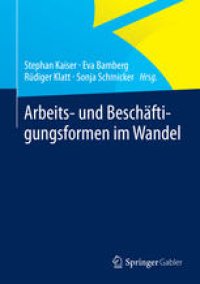 cover of the book Arbeits- und Beschäftigungsformen im Wandel