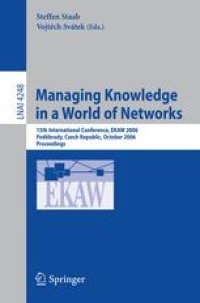cover of the book Managing Knowledge in a World of Networks: 15th International Conference, EKAW 2006, Poděbrady, Czech Republic, October 2-6, 2006. Proceedings