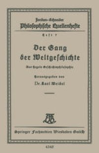 cover of the book Der Gang der Weltgeschichte: Aus Hegels Geschichtsphilosophie