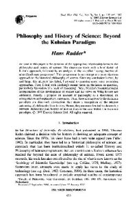 cover of the book Philosophy and history of science: Beyond the Kuhnian paradigm