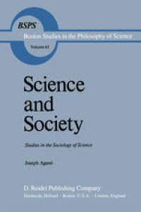 cover of the book Science and Society: Studies in the Sociology of Science