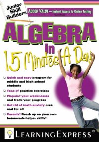 cover of the book Algebra in 15 Minutes a Day