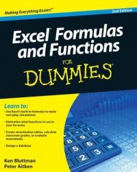 cover of the book Excel Formulas and Functions For Dummies