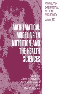 cover of the book Mathematical Modeling in Nutrition and the Health Sciences