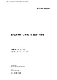 cover of the book SCI P308 Specifiers’ Guide to Steel Piling