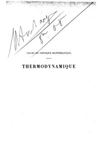 cover of the book Thermodynamique (Deuxième édition revue et corrigée)