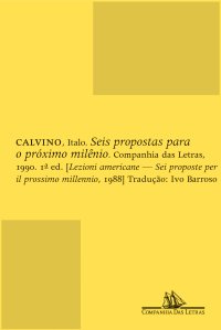 cover of the book Seis propostas para o próіximo milênio